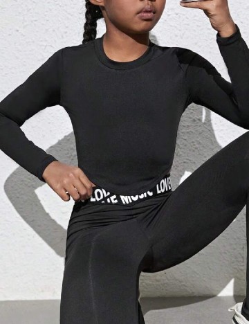 Top Shein Kids, negru