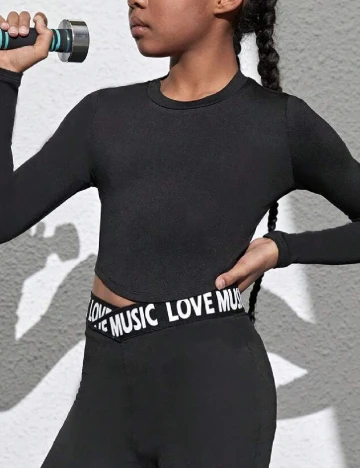 Top Shein Kids, negru