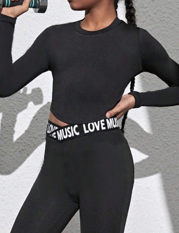 Top Shein Kids, negru