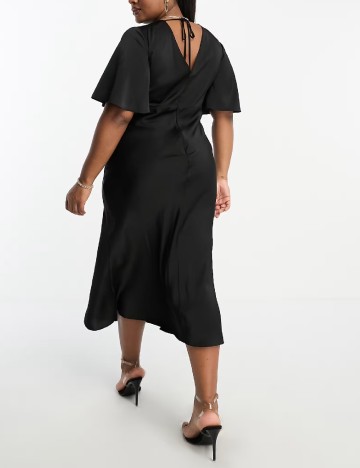 Rochie medie ASOS Curve, negru