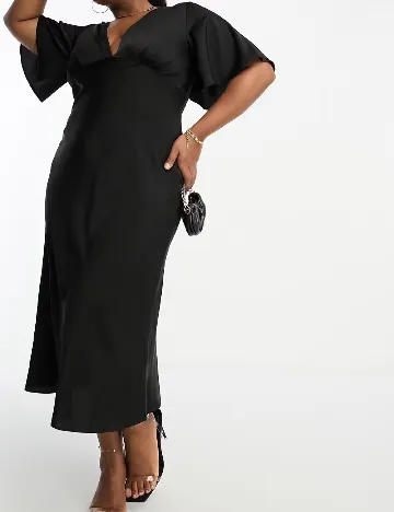 Rochie medie ASOS Curve, negru Negru