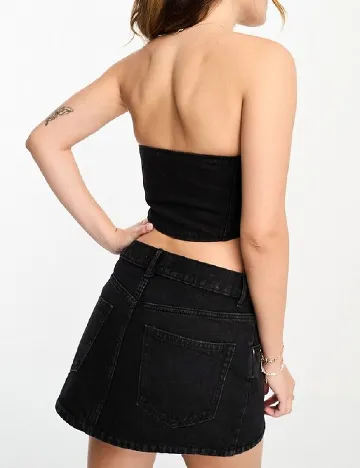 Top Pull&Bear, negru Negru
