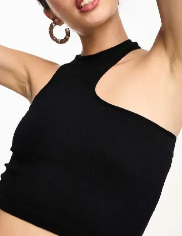 Set topuri Bershka, negru/gri Negru