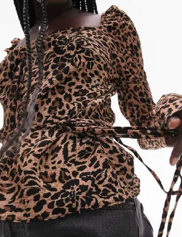 Bluza Top Shop, animal print Animal print