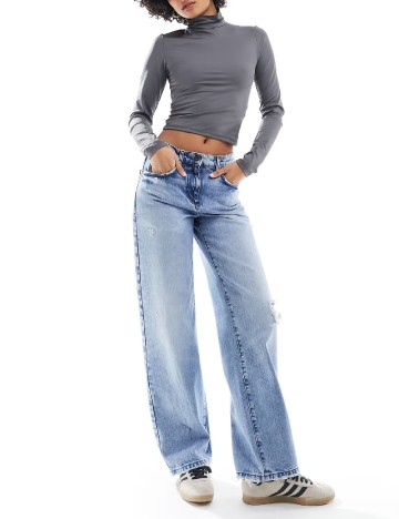 Top Stradivarius Teen, gri