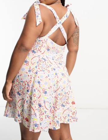 Rochie scurta ASOS Curve, floral print