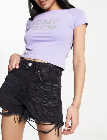 Pantaloni scurti Stradivarius, negru Negru