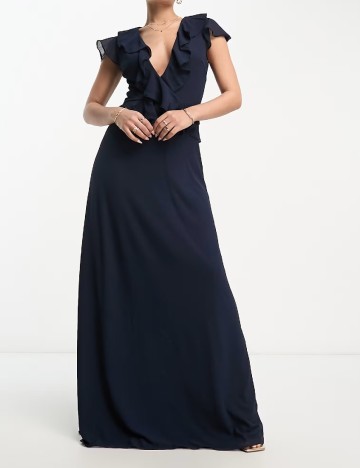 Rochie lunga TFNC London, bleumarin inchis