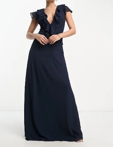 Rochie lunga TFNC London, bleumarin inchis Albastru