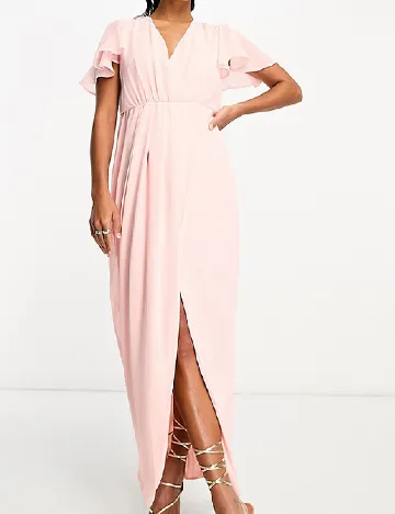 Rochie lunga TFNC London, roz Roz