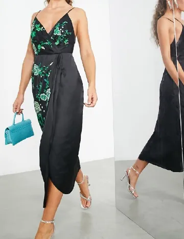 Rochie medie ASOS, negru Negru