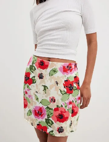 Fusta NA-KD, floral print Floral print