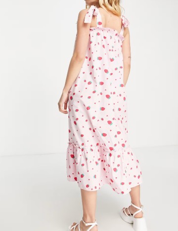 Rochie lunga Pieces, roz
