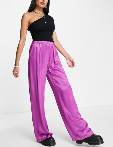 Pantaloni Bershka, mov