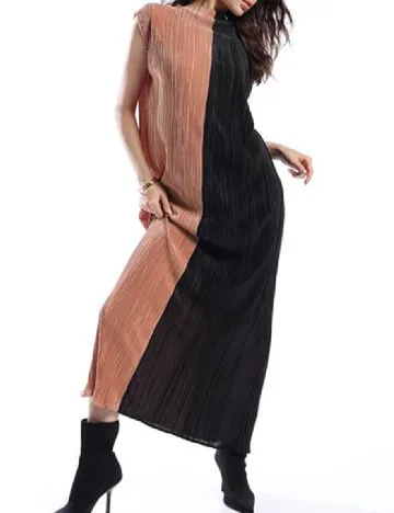 Rochie lunga ASOS, negru/maro Negru