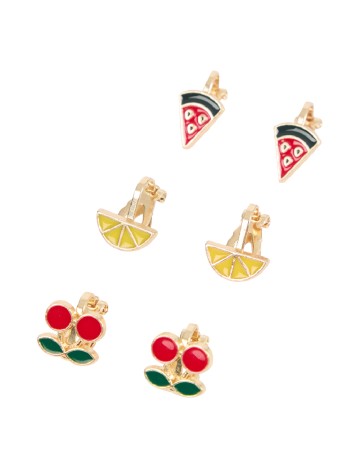 Set cercei cu clips 3 perechi ACTION, mix culori