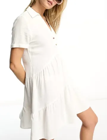 Rochie scurta Stradivarius, alb Alb
