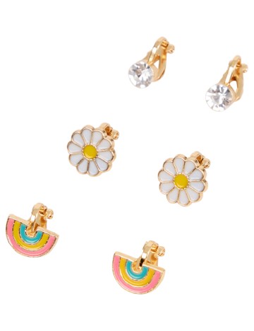 Set cercei cu clips 3 perechi ACTION, mix culori