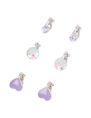 Set cercei cu clips 3 perechi ACTION, mix culori