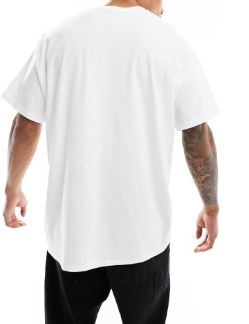 Tricou Oversize ASOS, alb