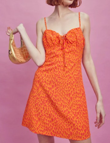 Rochie scurta Collective The Label, portocaliu