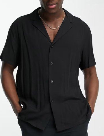 Camasa ASOS, negru