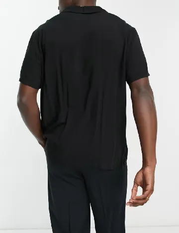 Camasa ASOS, negru Negru