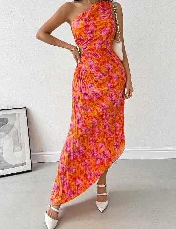 Rochie lunga SHEIN, portocaliu/roz Portocaliu