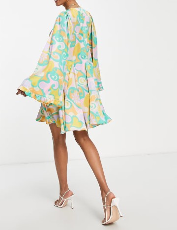 Rochie scurta ASOS, mix culori