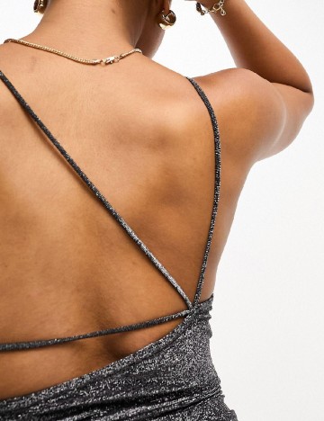 Rochie medie Pull&Bear, gri inchis