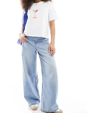 Tricou Oversize ASOS, alb Alb