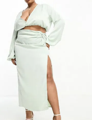 Fusta IN THE STYLE Plus Size, verde Verde