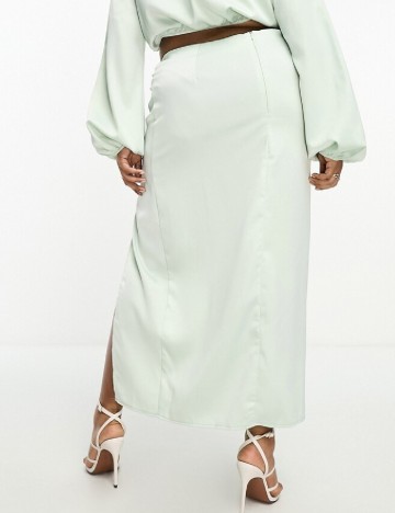 Fusta IN THE STYLE Plus Size, verde