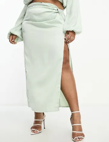 Fusta IN THE STYLE Plus Size, verde Verde