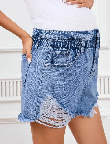 Pantaloni scurti SHEIN Maternity, albastru Albastru