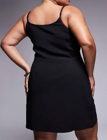 Rochie scurta Kaiia Plus Size, negru Negru