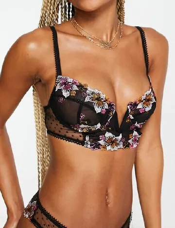 Sutien Lost Ink, negru Negru