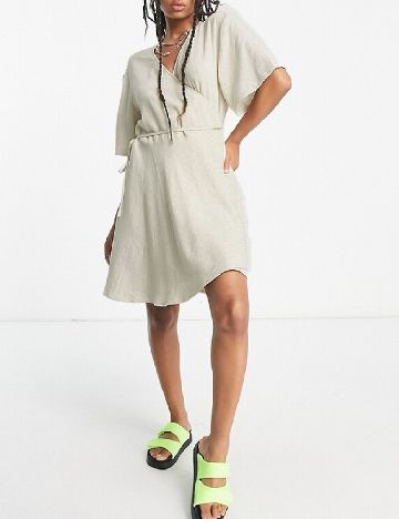 Rochie scurta Weekday, bej