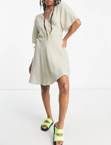 Rochie scurta Weekday, bej Crem