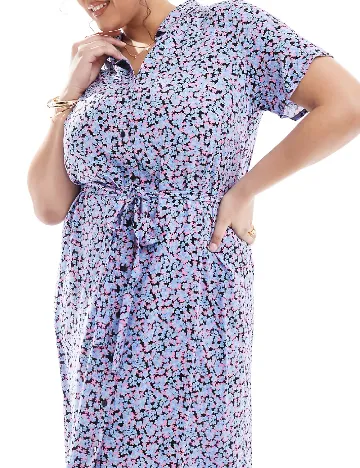 Rochie medie Vero Moda Curve, albastru Albastru