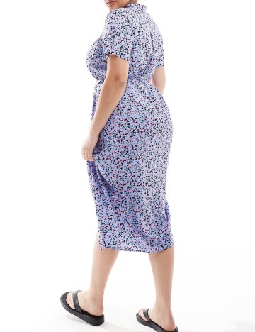 Rochie medie Vero Moda Curve, albastru