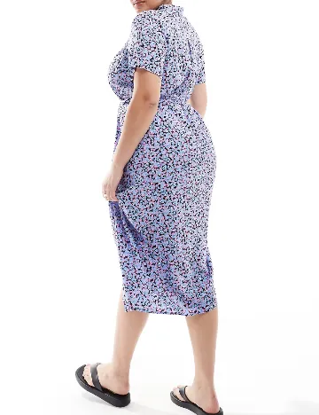 Rochie medie Vero Moda Curve, albastru Albastru