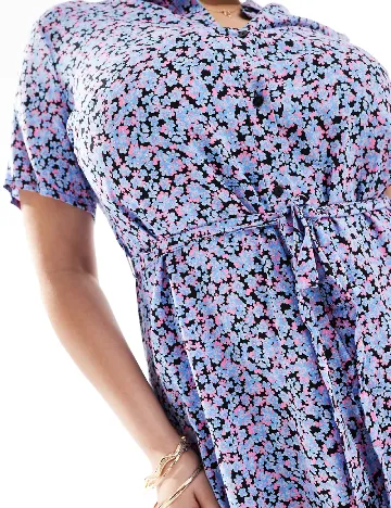 Rochie medie Vero Moda Curve, albastru Albastru
