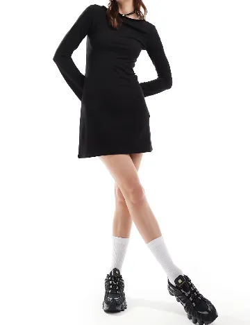 Rochie scurta Monki, negru Negru
