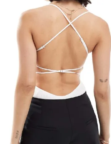 Body Bershka, alb Alb