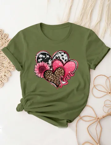 Tricou SHEIN CURVE, verde Verde