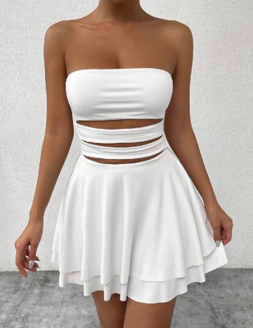 Rochie scurta SHEIN, alb