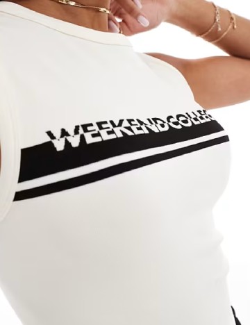 Top ASOS, ecru
