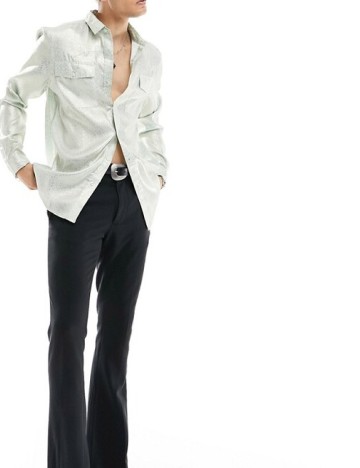 Camasa ASOS, verde deschis