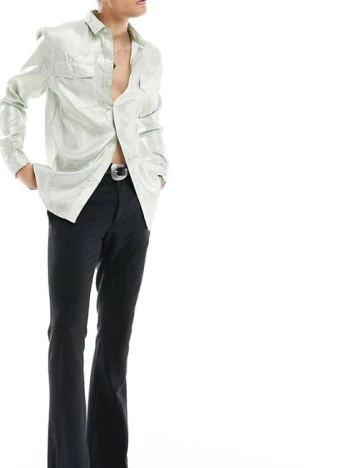 Camasa ASOS, verde deschis